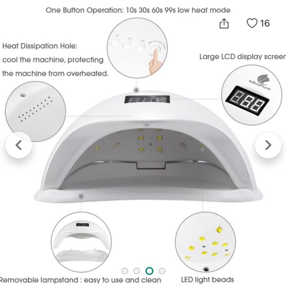 NIB •SEALED* MicroPure 36W UV LED Nail Lamp 💅🏼 - Picture 4 of 8